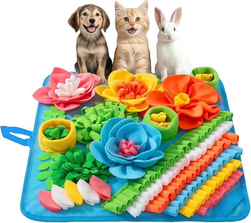 nestery Small Snuffle Mat for Dogs - Dog Food Mat for Mental Stimulation, Stress Relief and Training - Snuffle Mats Non-Slip Encourages Natural Foraging for Small Medium Dog, Puppy, Cat, Rabbit 15.4in - Image 1